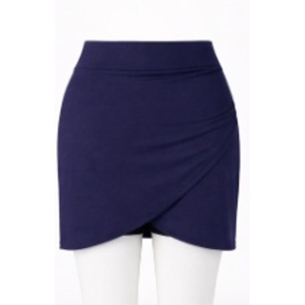 Belle by Kim Gravel Womens 2X Tulip Hem Skort Nautical Navy Blue TripleLux Twill